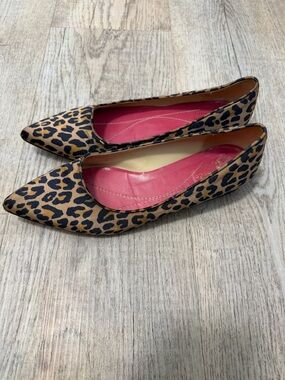 kate spade Leopard Print Pointed Toe Flats in Tan and Black
